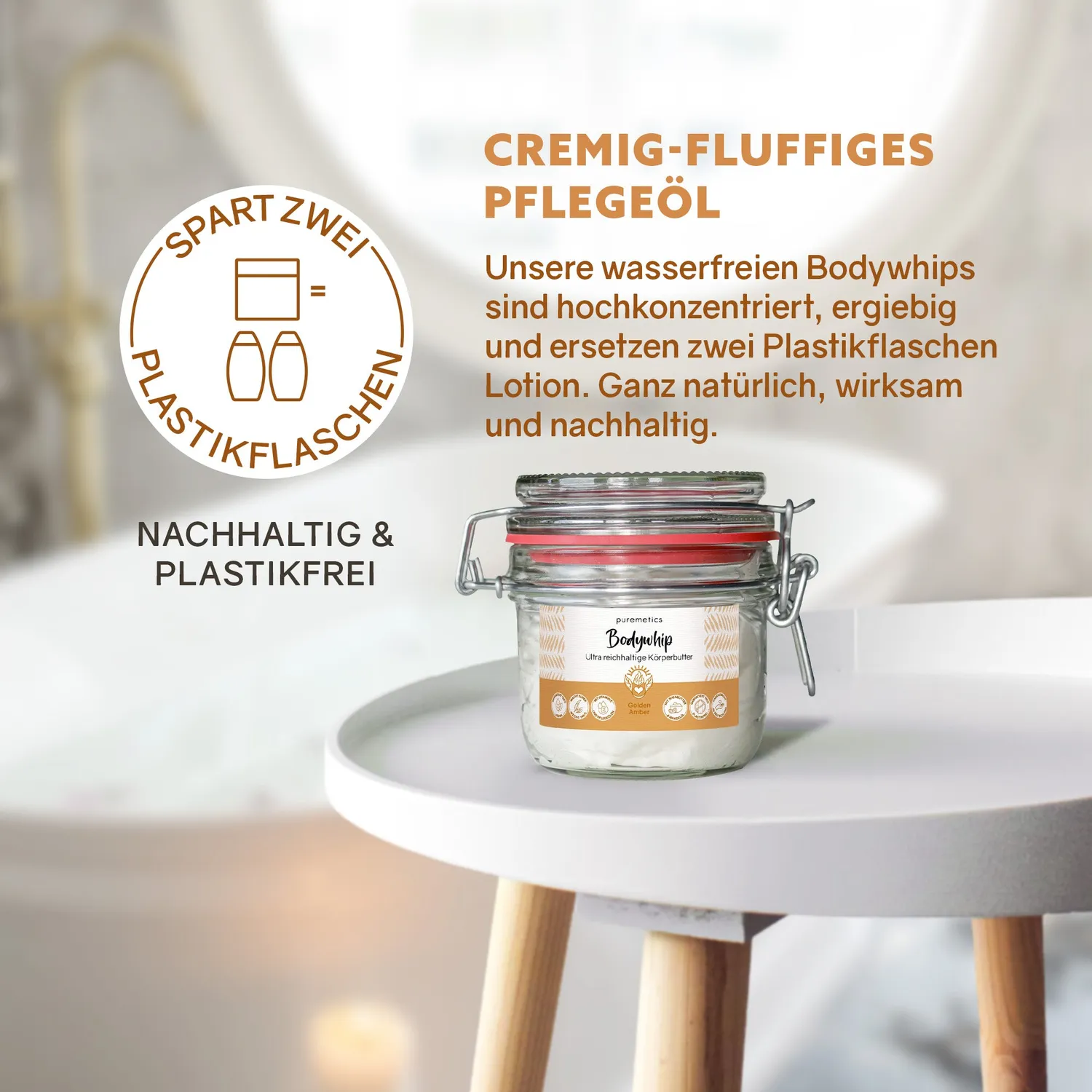 puremetics Bodywhip Golden Amber bodybutter varm