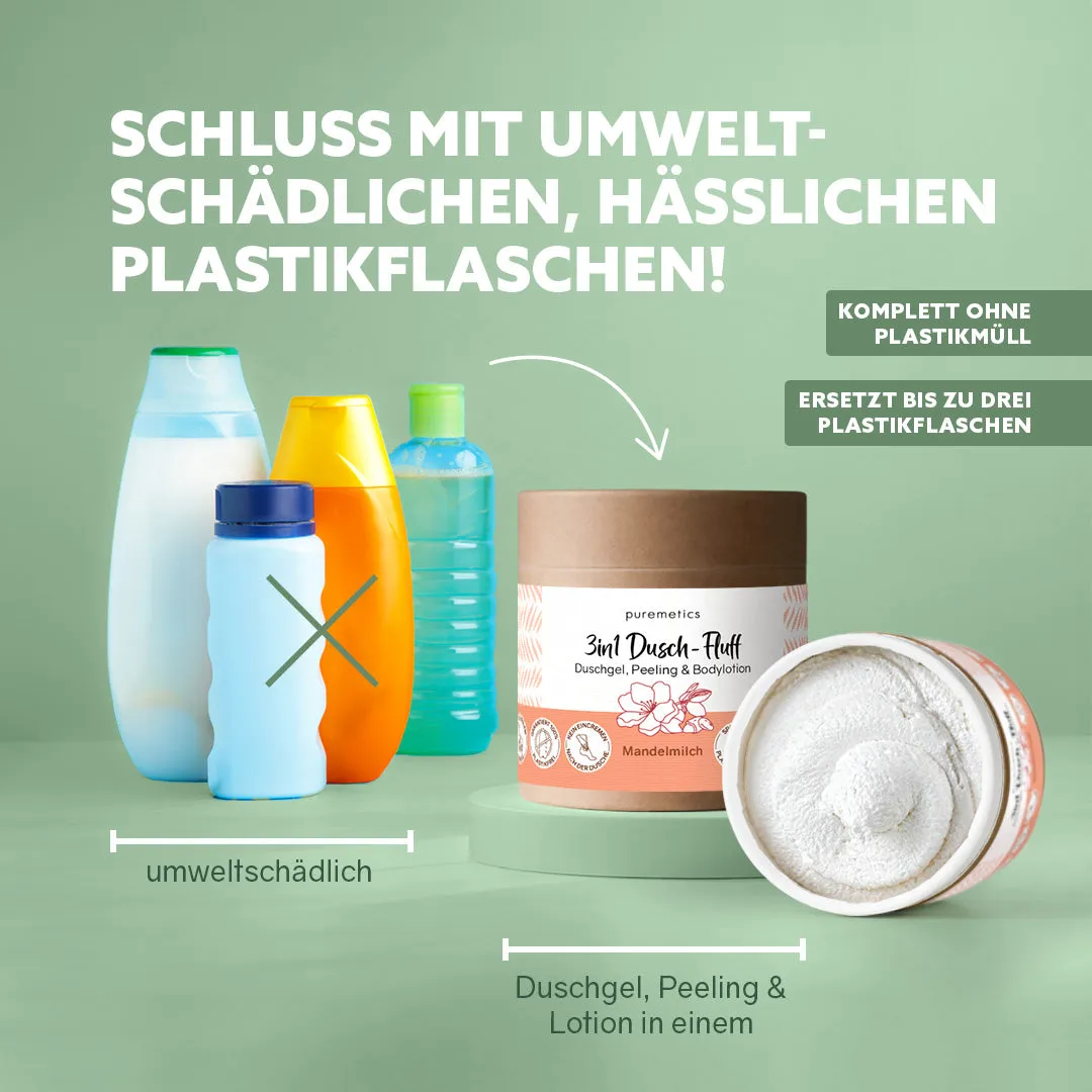 puremetics 3in1 Dusch-Fluff startsæt bestseller 4 stk