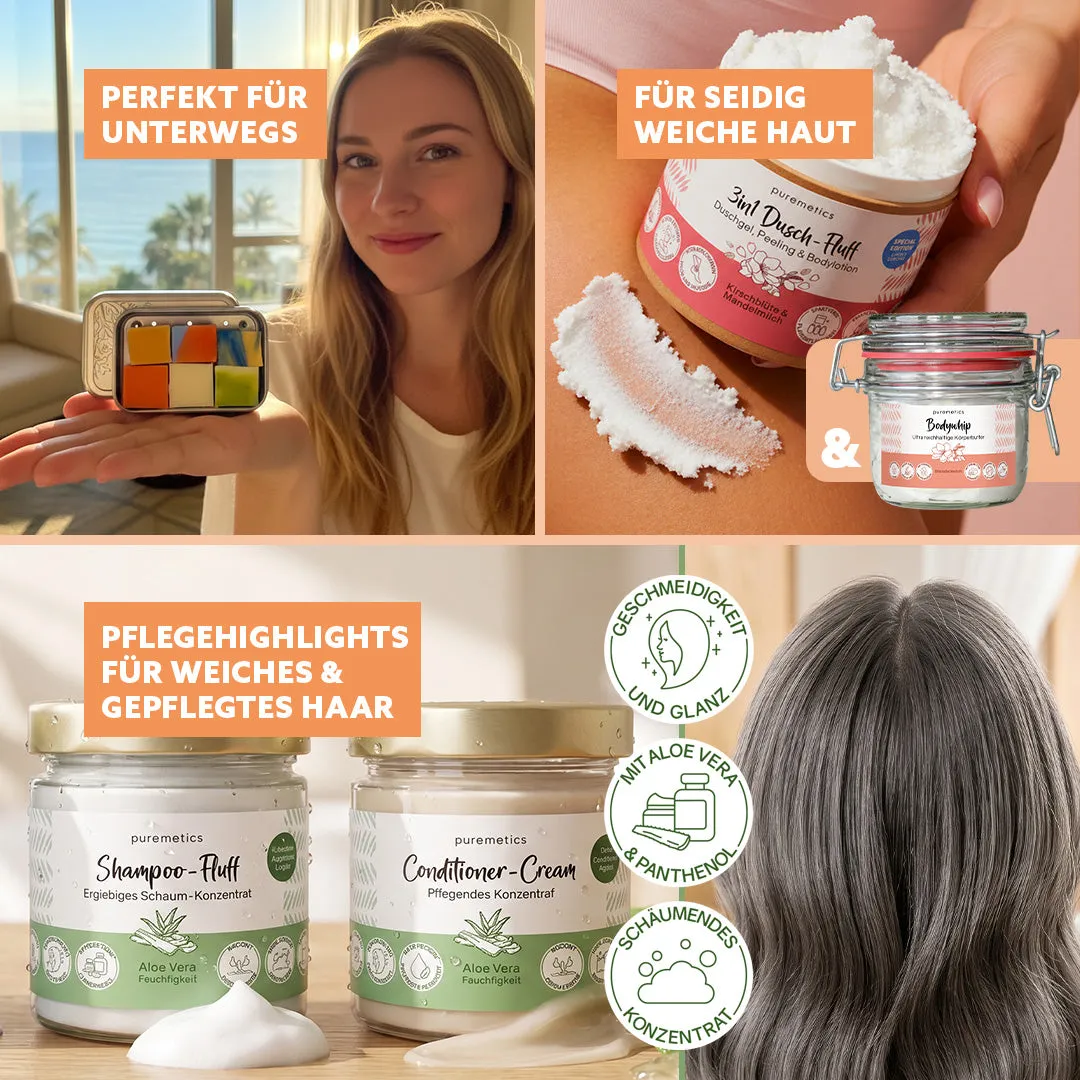puremetics Clean-Beauty Starter Plasticfree Warrior sæt mandelmælk
