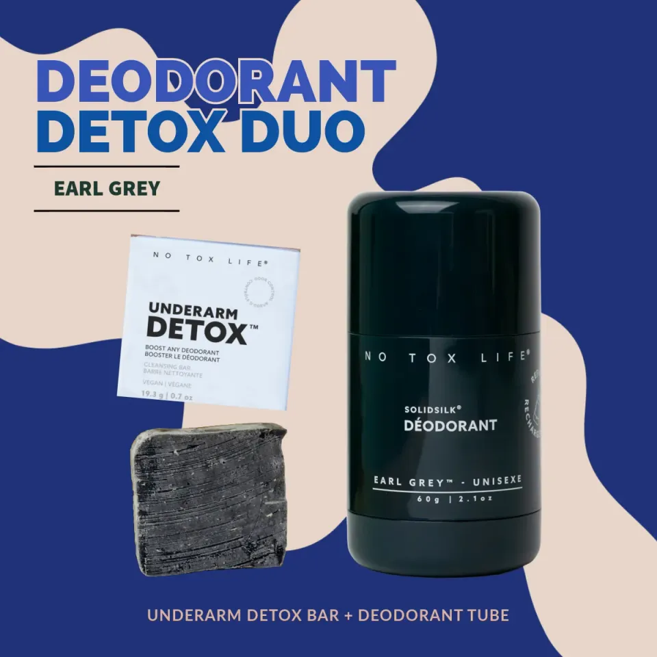 No Tox Life Solidsilk Earl Grey deodorant detox duo uden aluminium