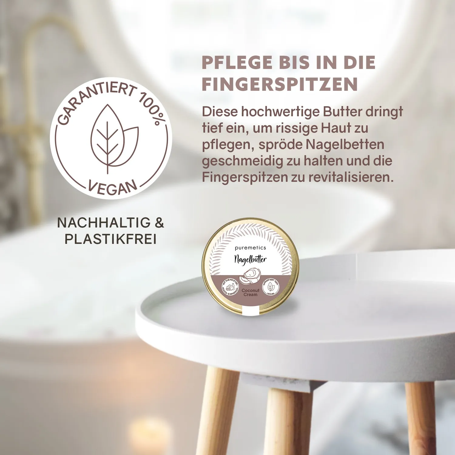 puremetics Nagelbutter Coconut Cream neglebalsam kokos