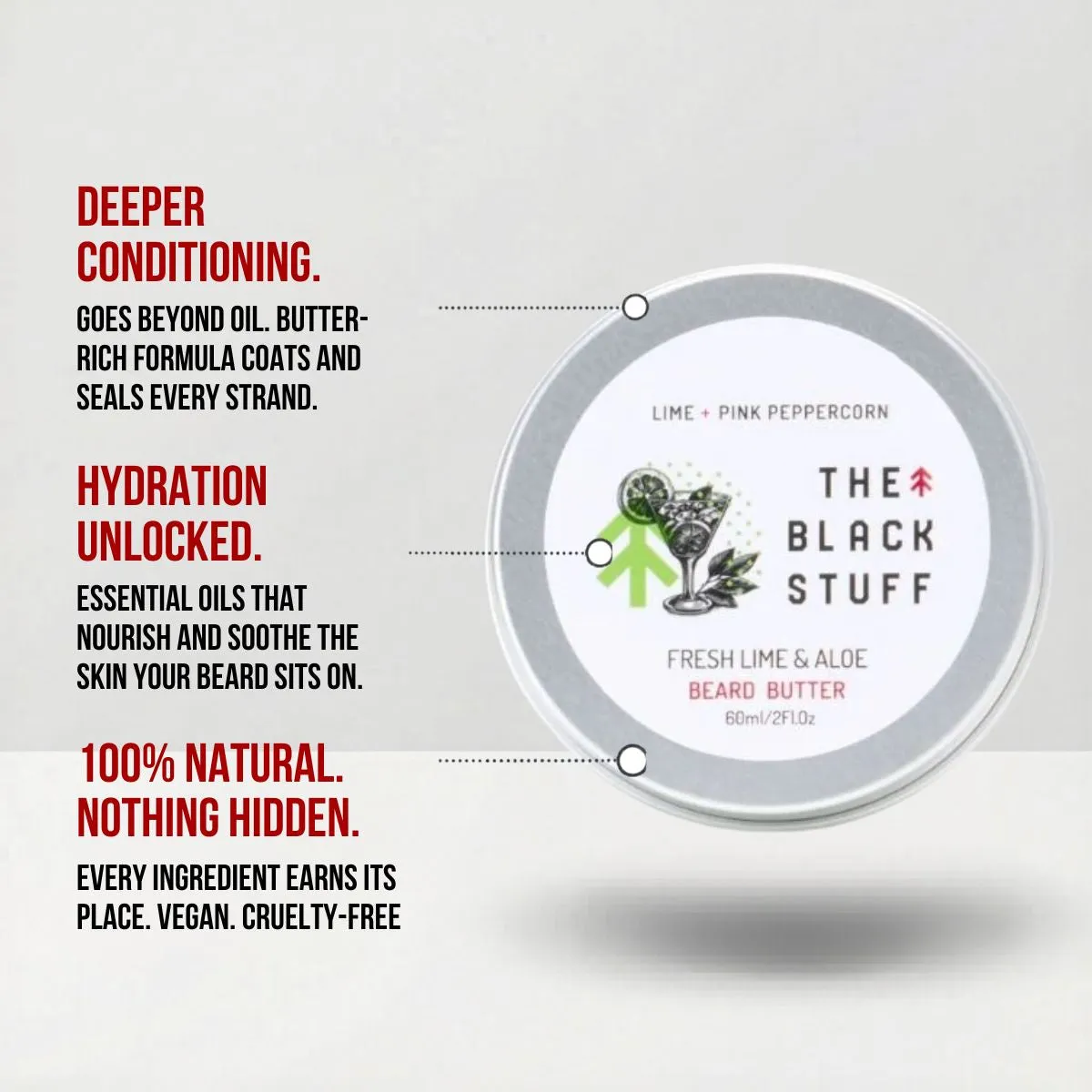 The Black Stuff Fresh Lime skægbutter lime