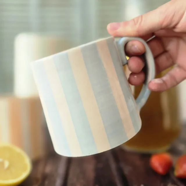 Naturayl Dolce Vita Tasse Rayée kop Blå Riviera 530 ml håndlavet
