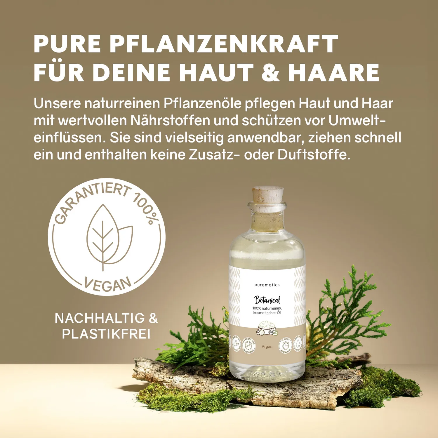 puremetics Botanical Argan plejeolie hud og hår