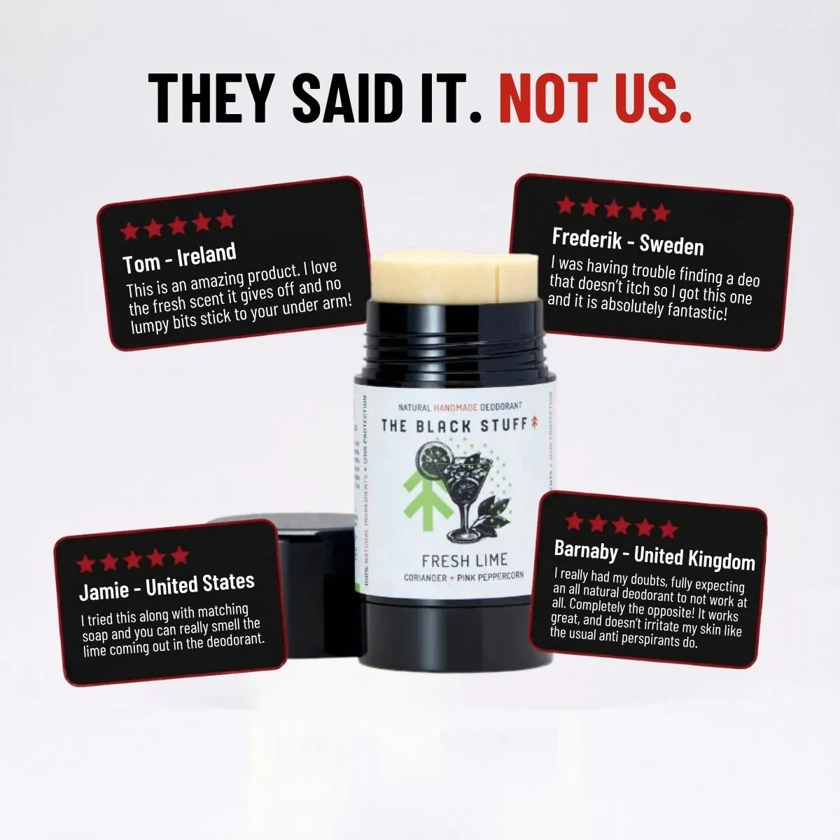 The Black Stuff Fresh Lime deodorant lime naturlig