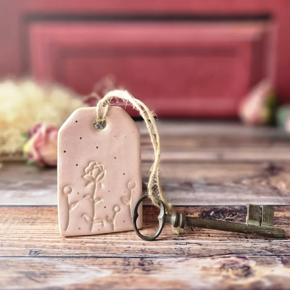 Naturayl Message Suspendu ophaeng rose 8,5x4 cm