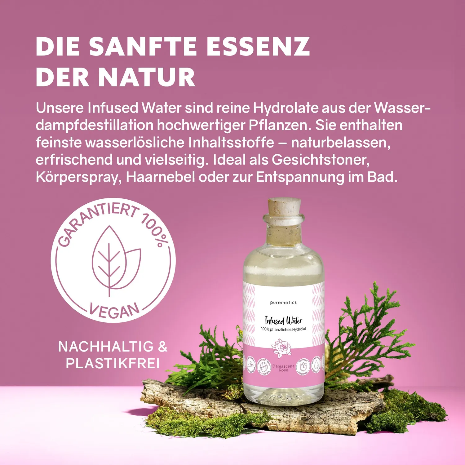 puremetics Damascena Rose ansigtsmist rosenvand