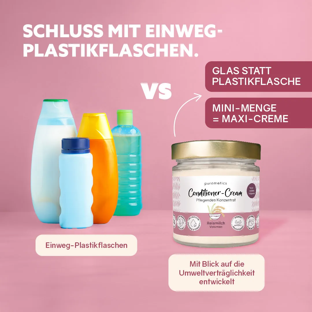 puremetics Volumen Reismilch conditioner-cream 1 glas let