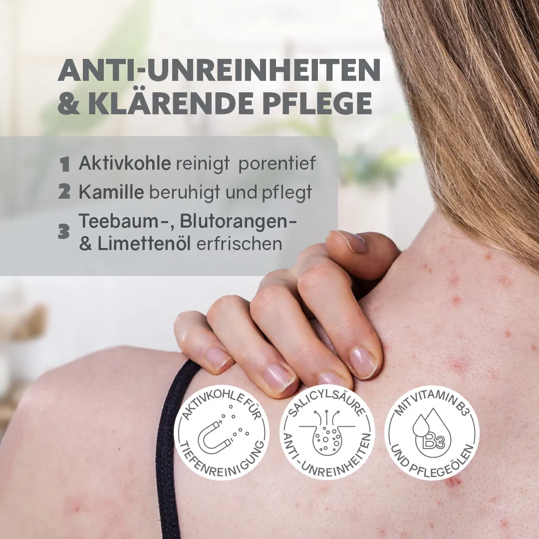 puremetics 3in1 Dusch-Fluff Anti Unreinheiten badesæbe