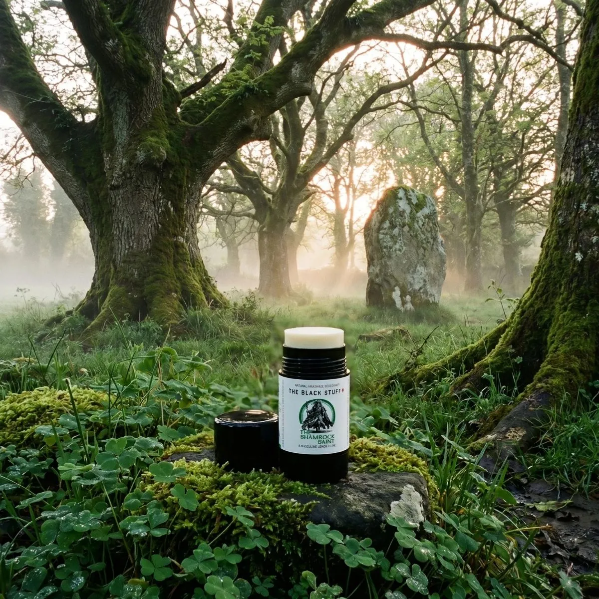 The Black Stuff Shamrock Saint deodorant naturlig lemon lime