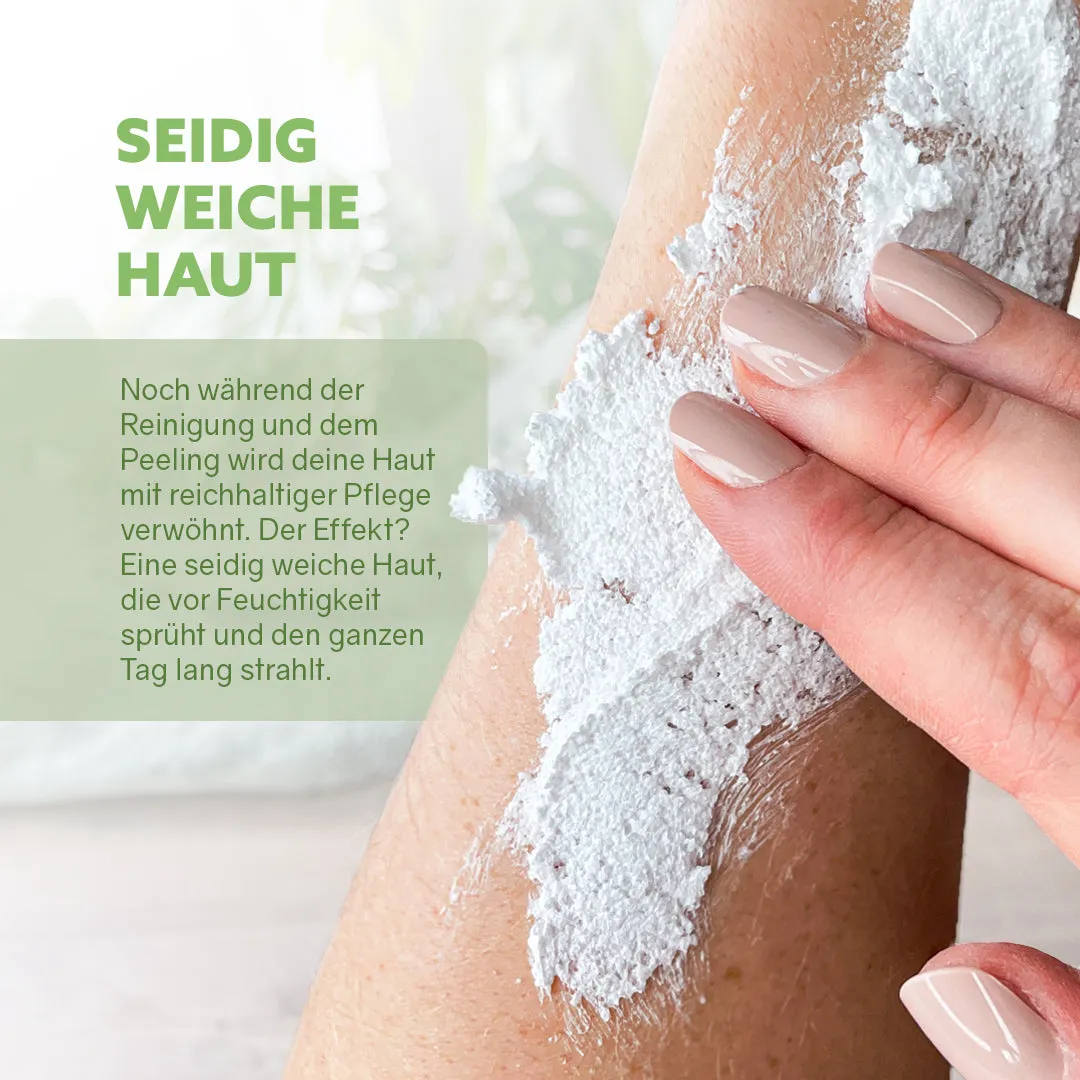 puremetics 3in1 Limette brusefluff sukkerpeeling