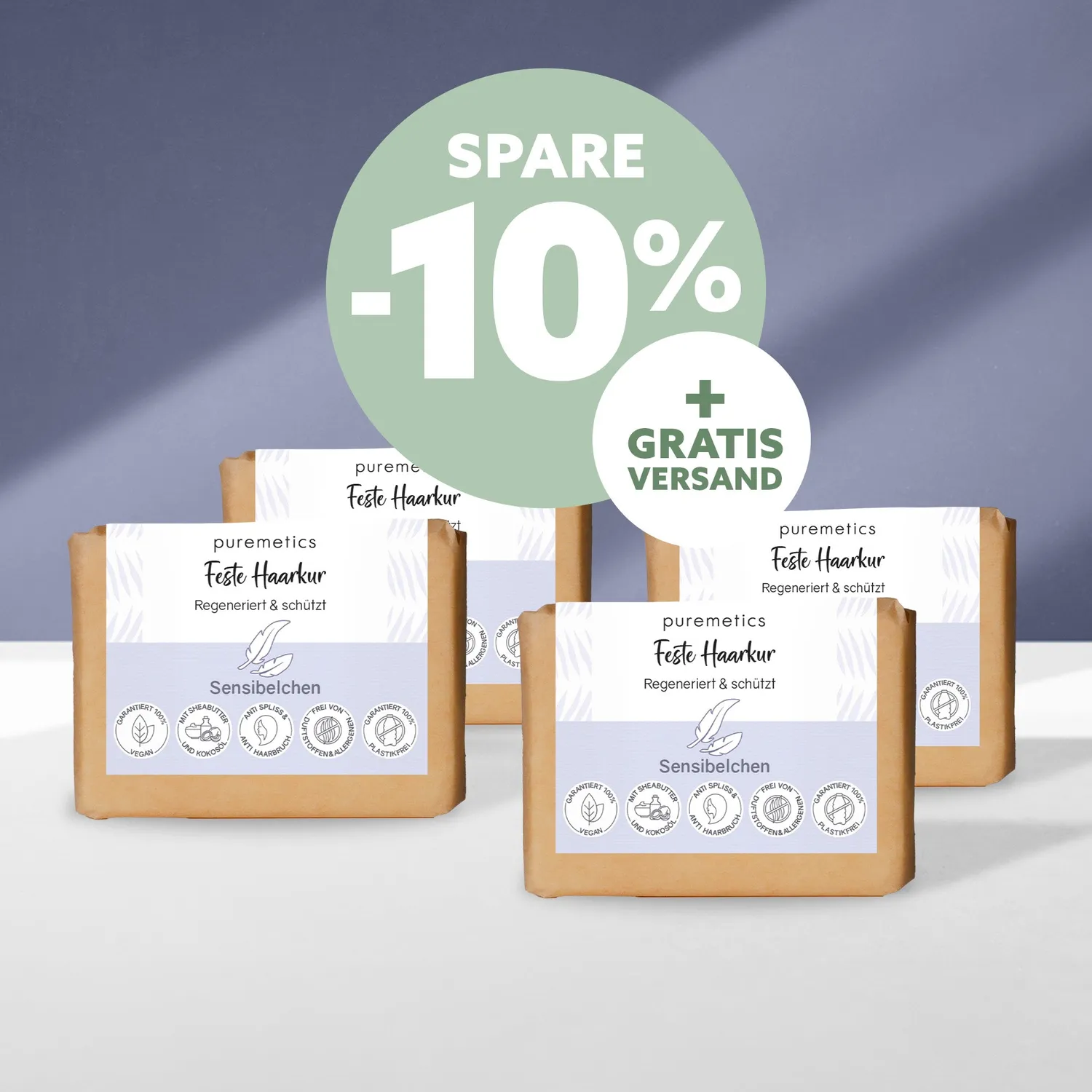 puremetics Sensibelchen hårkur fast balsam uden duft