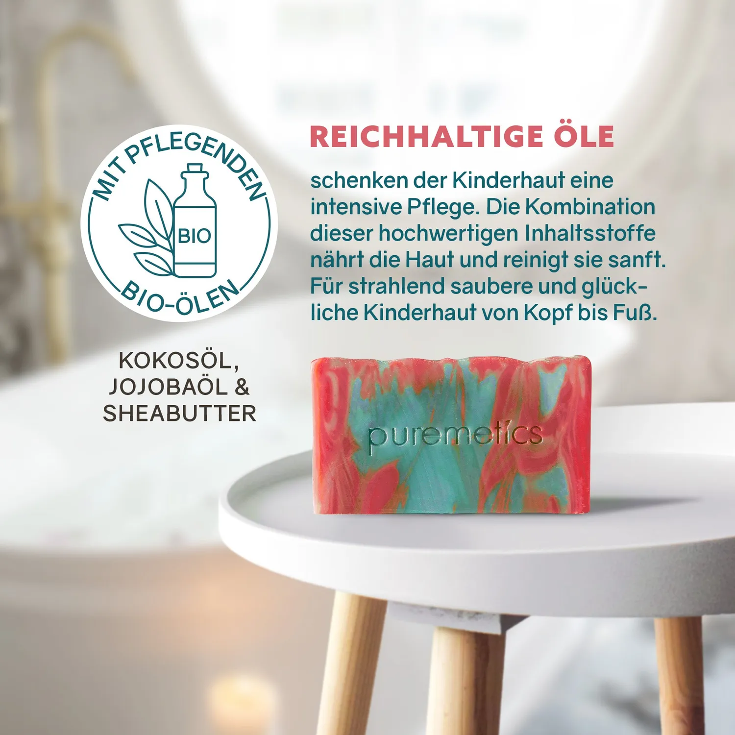 puremetics Tropical børnesæbe fast sæbe tropisk duft