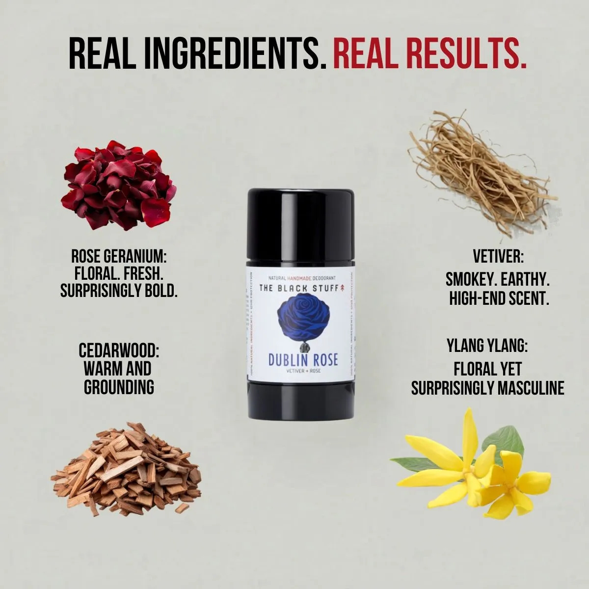 The Black Stuff Dublin Rose deodorant