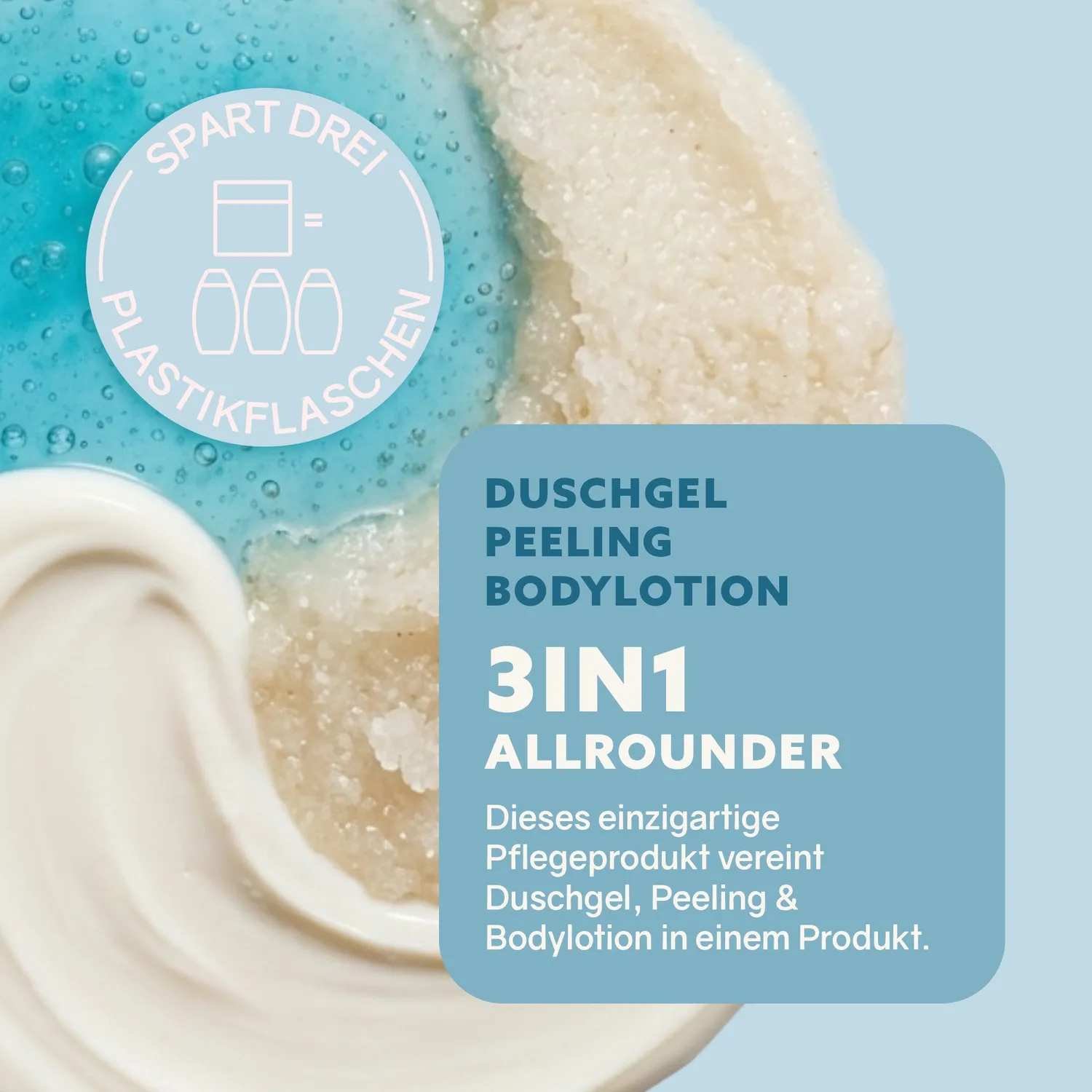 puremetics 3in1 Dusch-Fluff brusesæbe cotton glas frisk