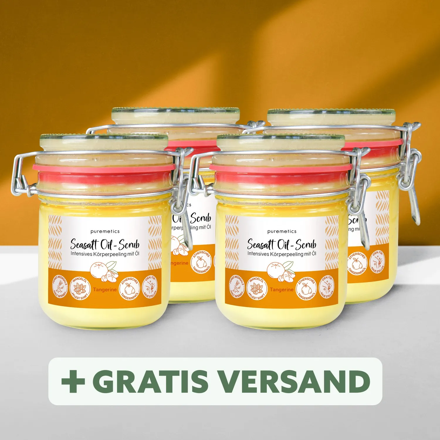 puremetics Seasalt Oil-Scrub Tangerine bodyscrub 1 glas
