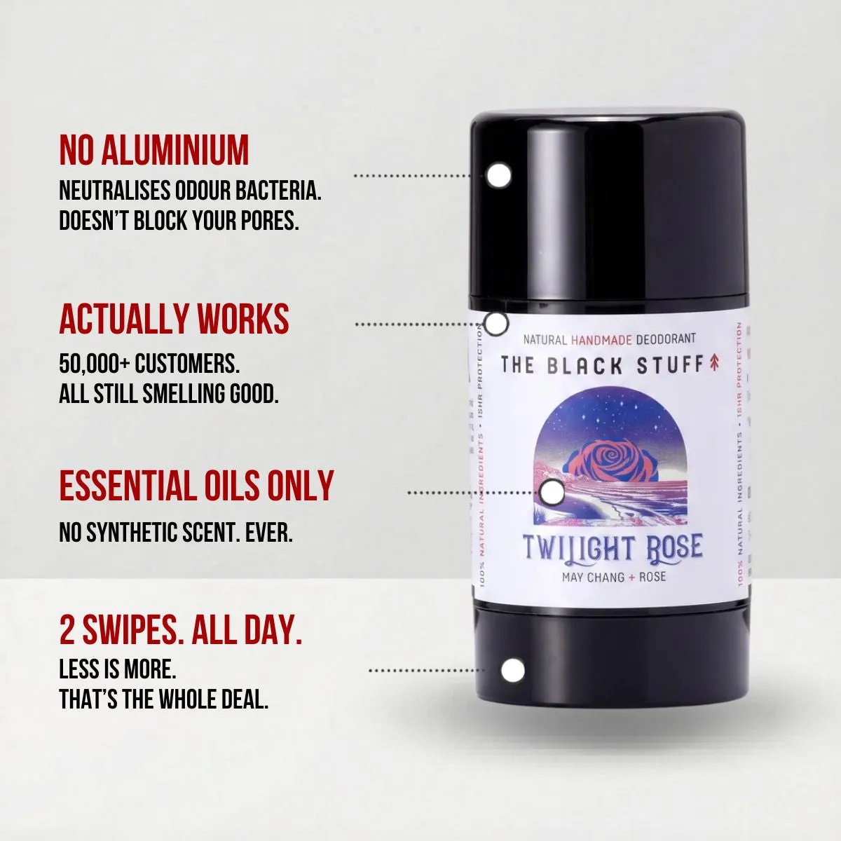 The Black Stuff Twilight Rose deodorant rose naturlig