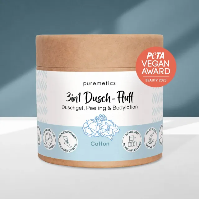 puremetics Cotton 3in1 brusefluff 250 g mild duft