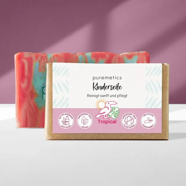 puremetics Tropical børnesæbe fast sæbe tropisk duft