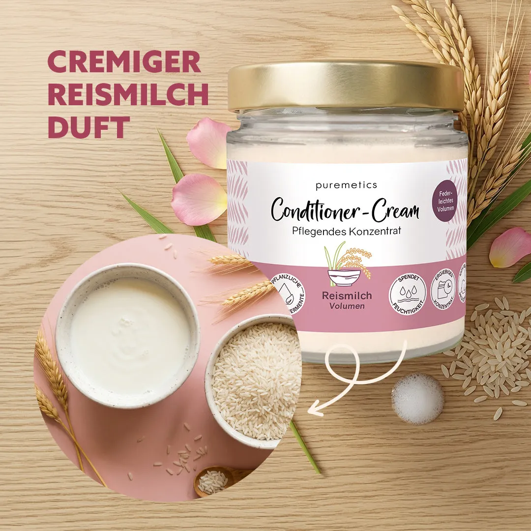 puremetics Volumen Reismilch conditioner-cream 1 glas let