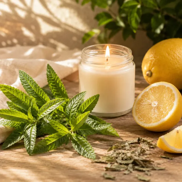 Naturayl Duftlys Verveine soja verbena håndstøbt