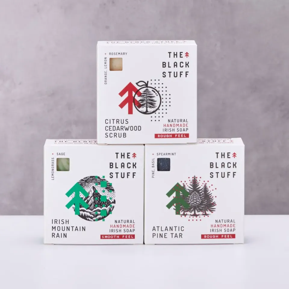 The Black Stuff Best Seller sæbesæt 3 stk pine scrub