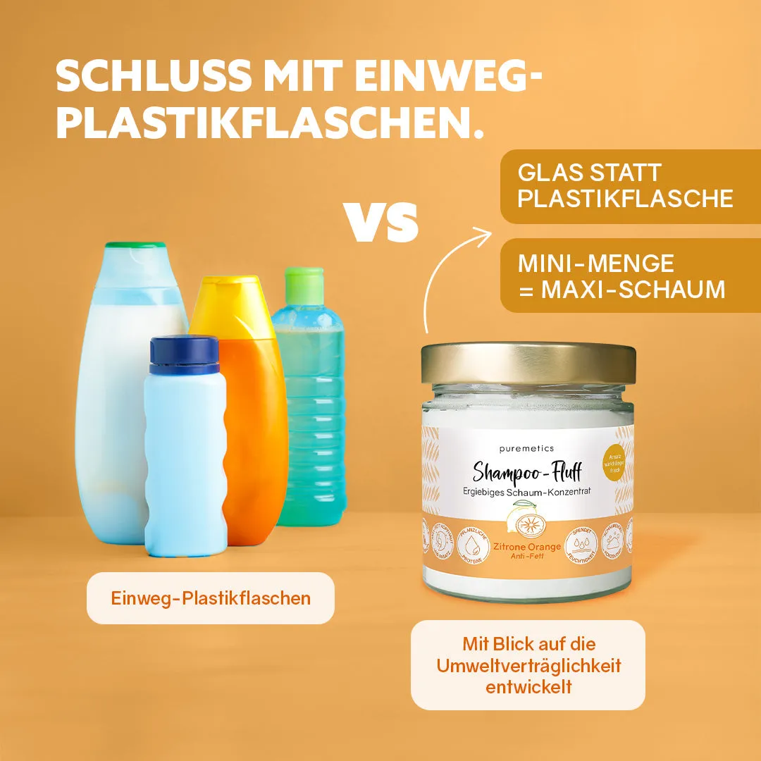 puremetics Anti-Fedt Shampoo-Fluff Zitrone Orange shampoo