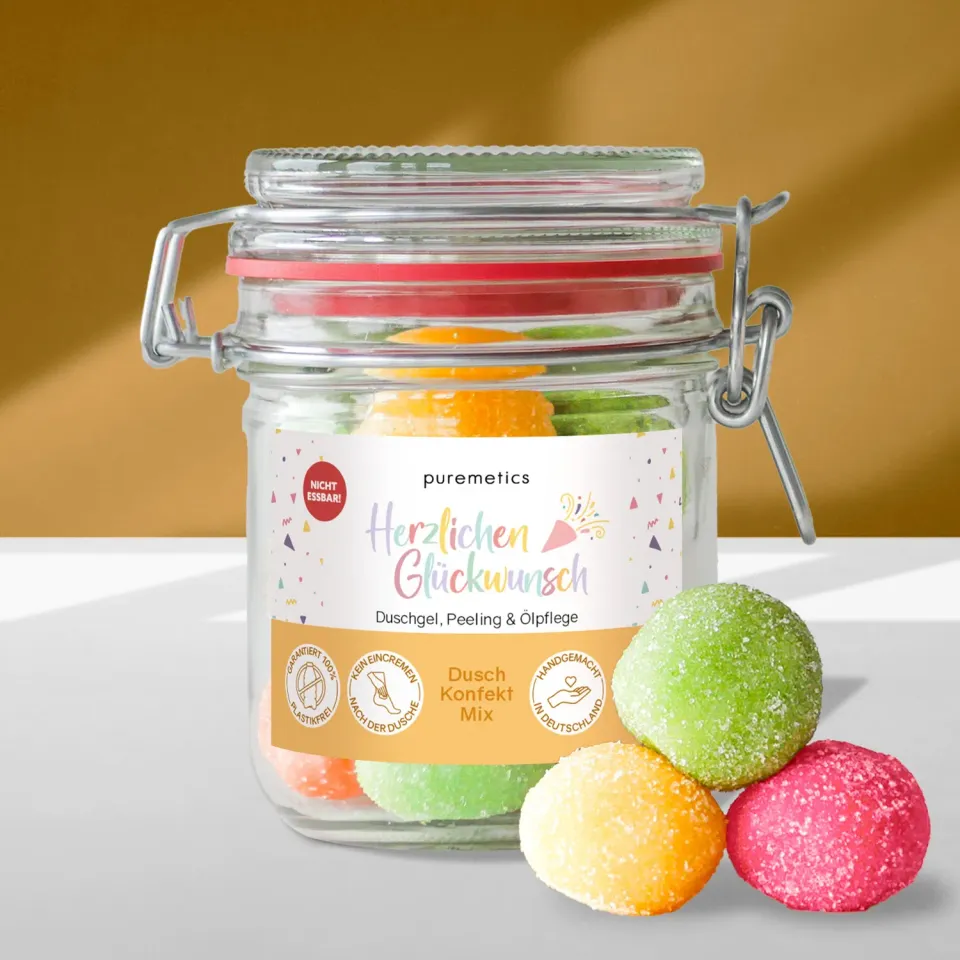 puremetics 3in1 Herzlichen Glückwunsch brusekonfekt 10 stk mix
