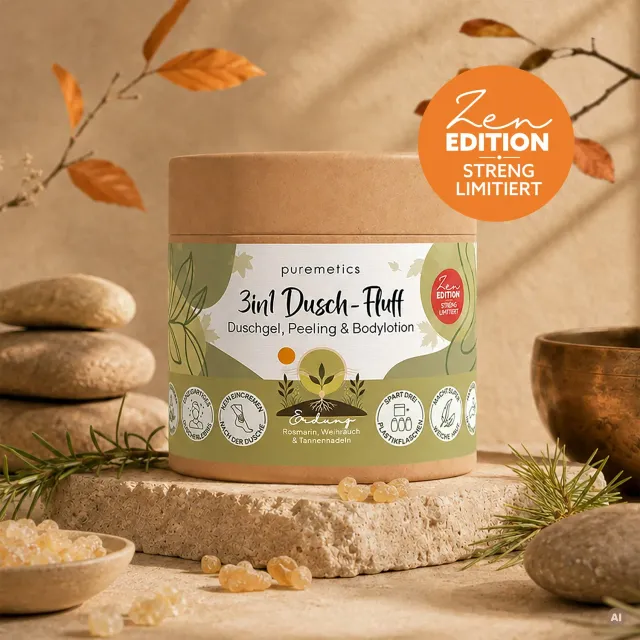 puremetics Erdung brusefluff 3i1 rosmarin duft