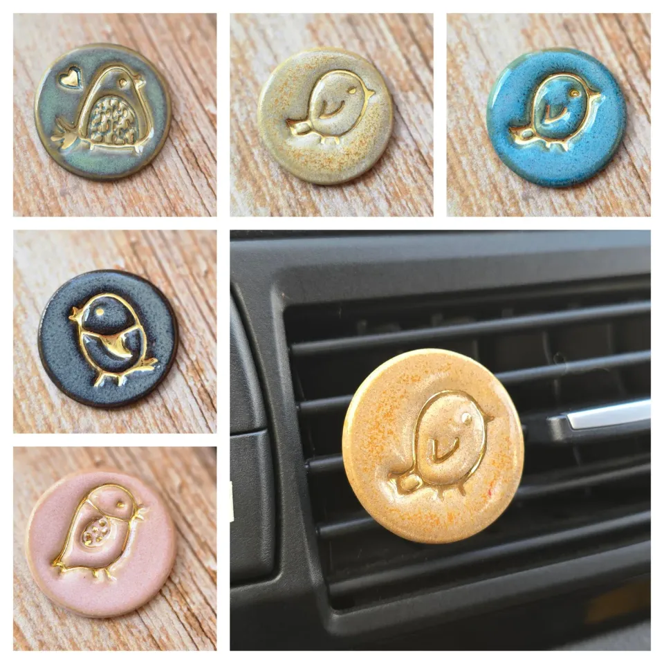 Naturayl Petit Oiseau pin grå fugl 3 cm keramik