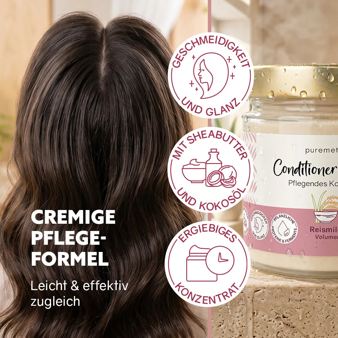 puremetics Volumen Reismilch conditioner-cream 1 glas let