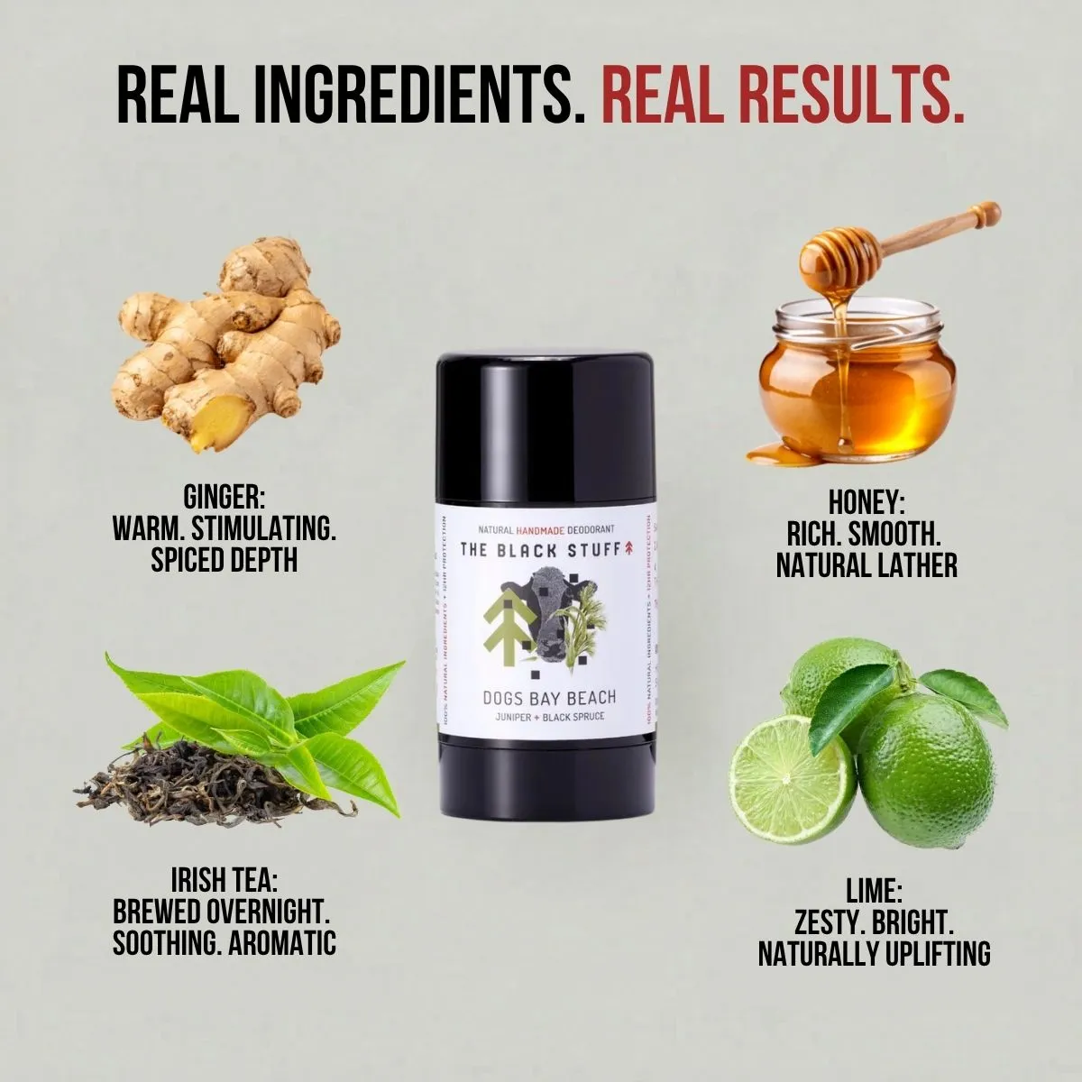 The Black Stuff Ginger Honey Tea deodorant naturlig ingefær