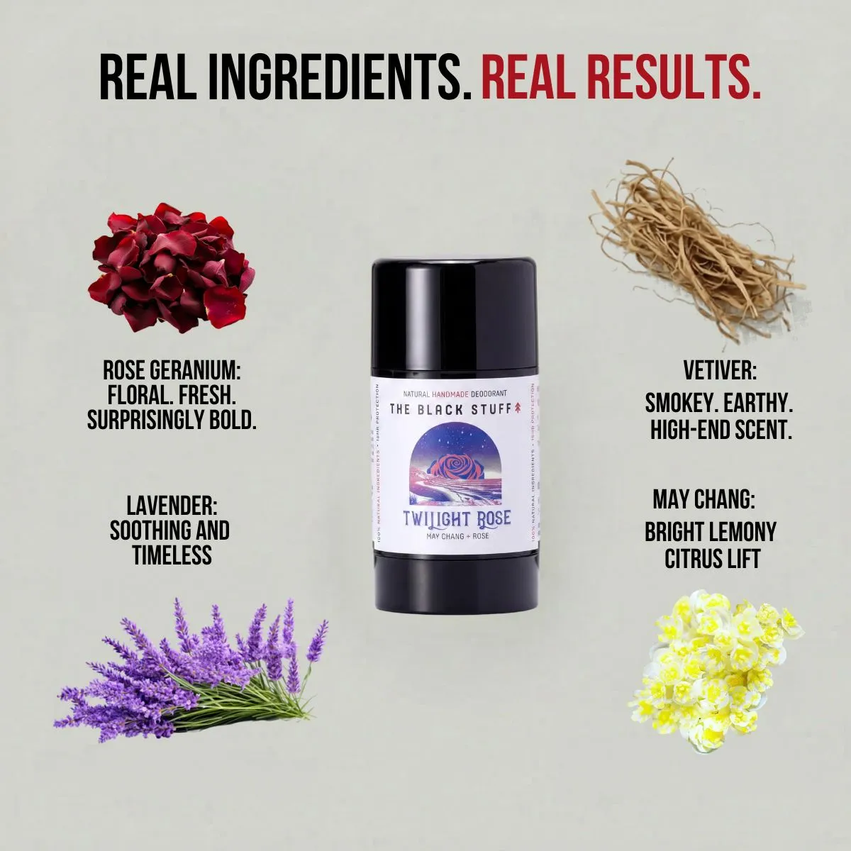 The Black Stuff Twilight Rose deodorant rose naturlig