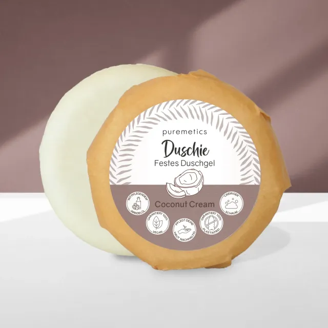 puremetics Duschie Coconut Cream fast brusesæbe kokos