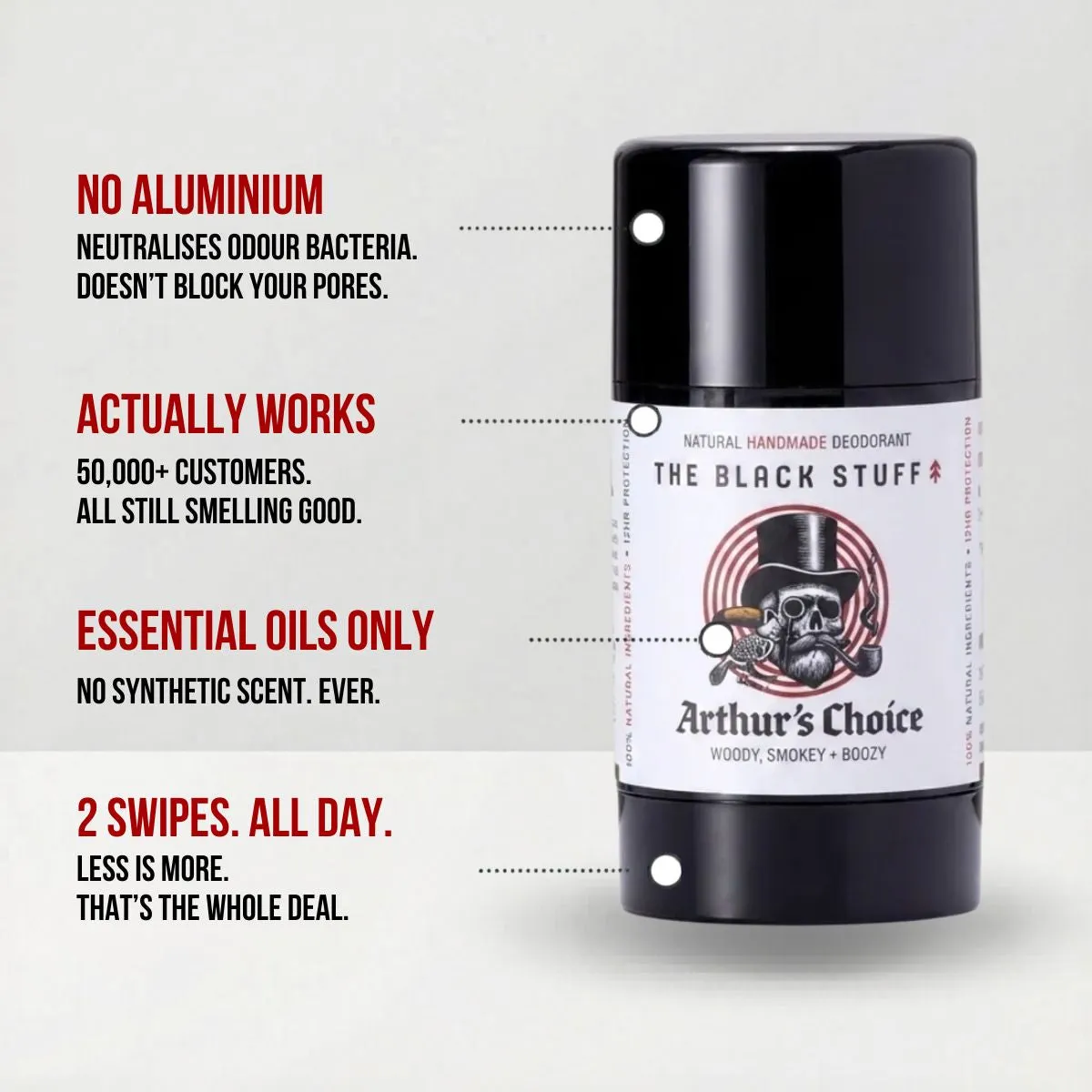 The Black Stuff Arthur's Choice deodorant naturlig træ