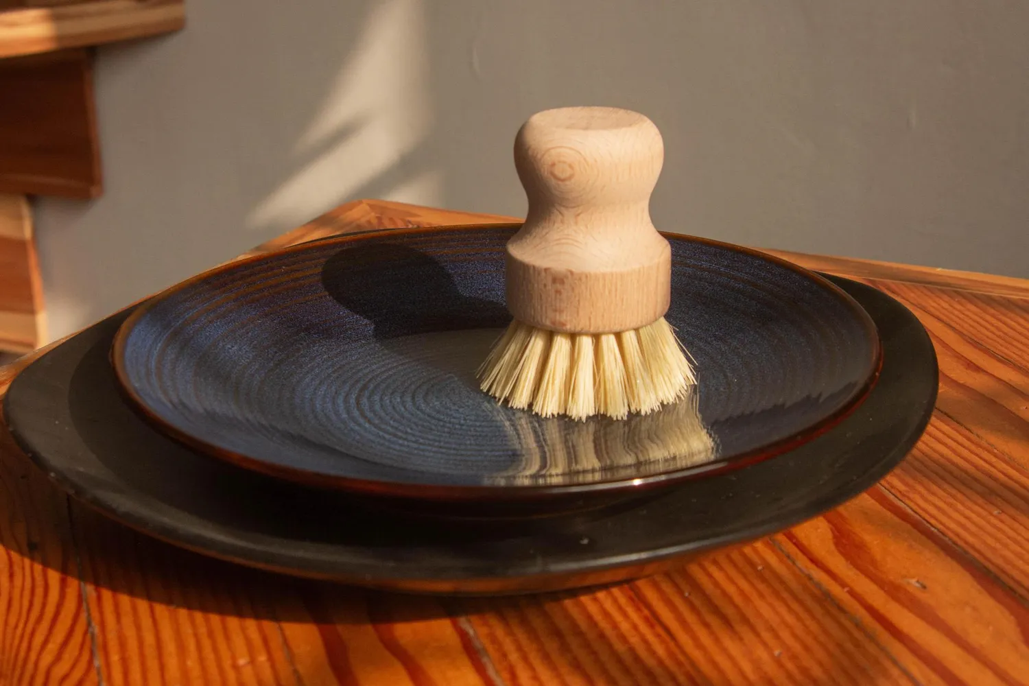 No Tox Life CASA AGAVE Dish Brush White Teakwood opvaskebørste