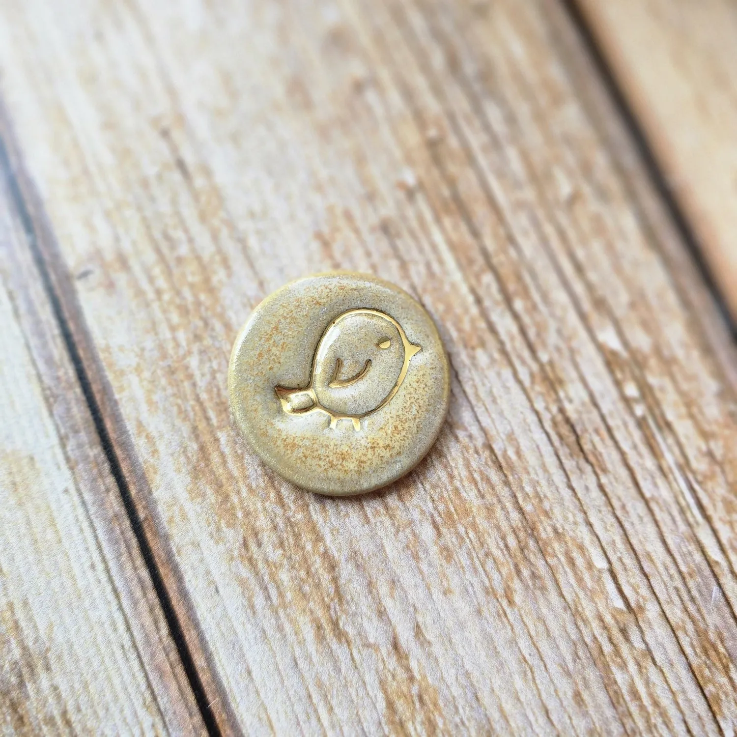 Naturayl Petit Oiseau pin grå fugl 3 cm keramik