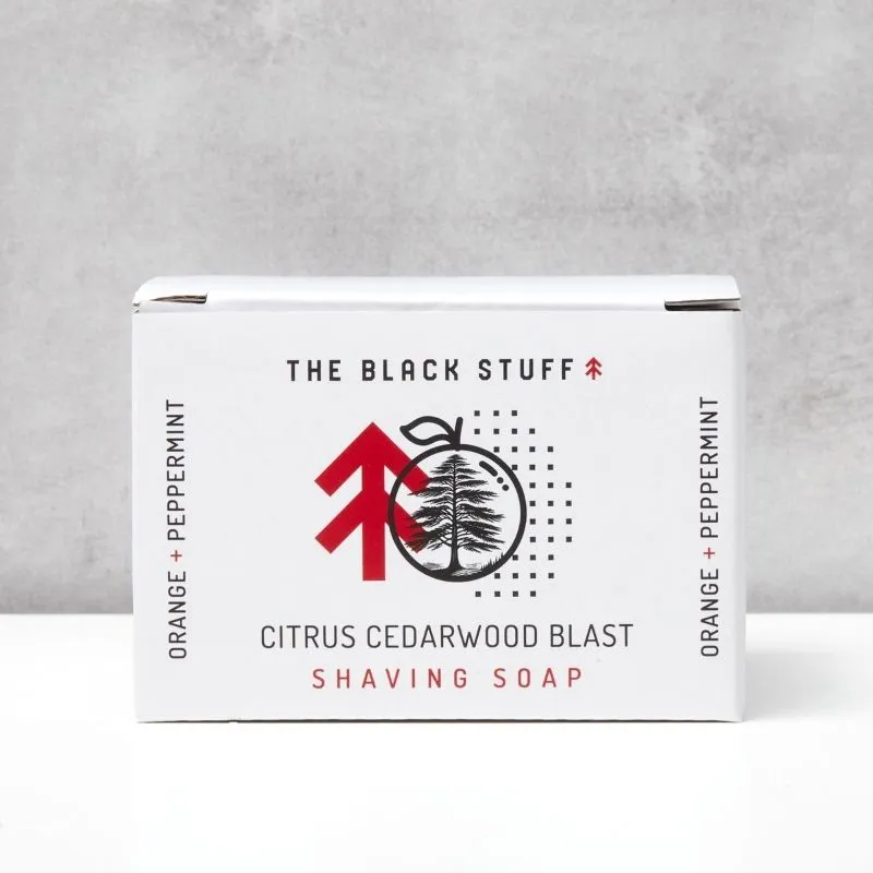 The Black Stuff Citrus Cedarwood Blast barbersæbe 155g